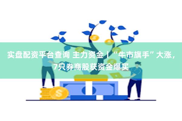 实盘配资平台查询 主力资金丨“牛市旗手”大涨，7只券商股获资金爆买