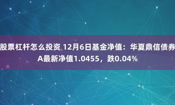 股票杠杆怎么投资 12月6日基金净值：华夏鼎信债券A最新净值1.0455，跌0.04%